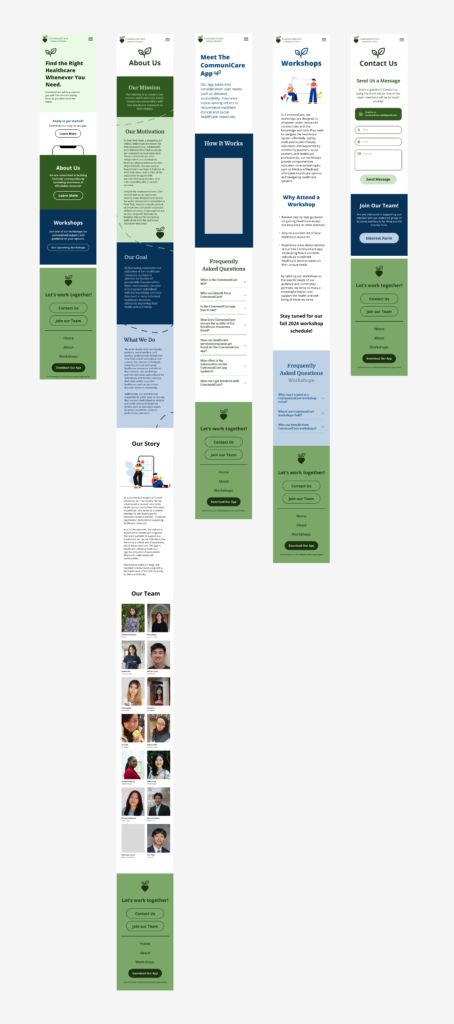 high fidel wireframe (mobile)